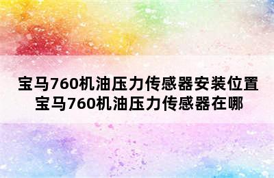 宝马760机油压力传感器安装位置 宝马760机油压力传感器在哪